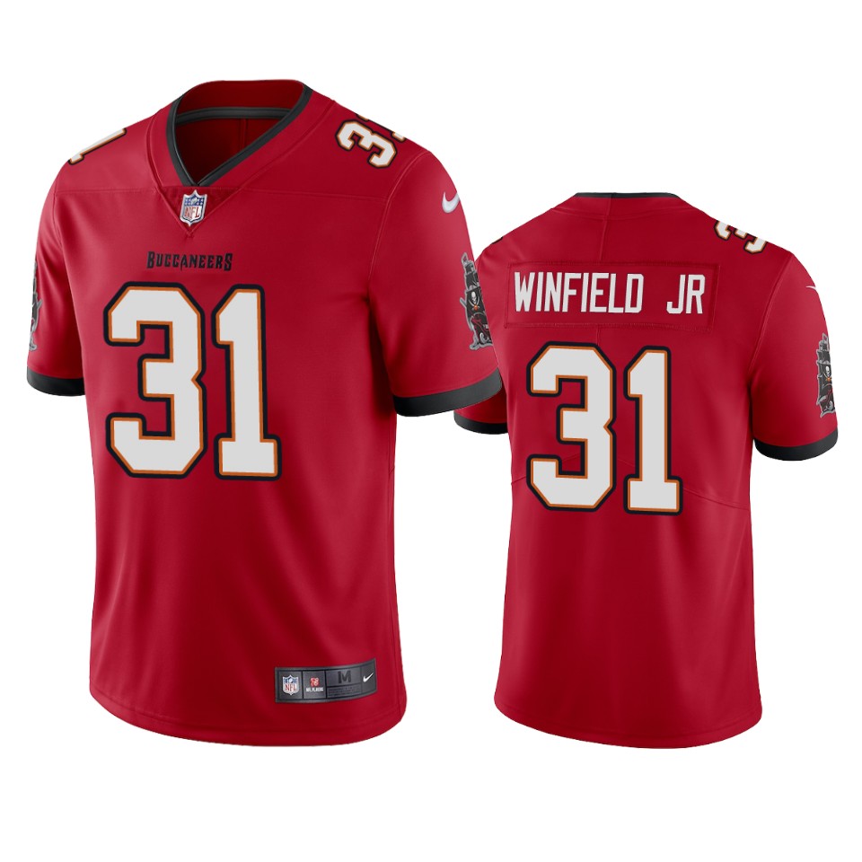 Men Nike Tampa Bay Buccaneers  #31 Antoine Winfield Jr. Red 2020 NFL Draft Vapor Limited Jersey->tampa bay buccaneers->NFL Jersey